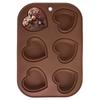 Forma Do Pieczenia 6 Muffinek Babeczek Babeczki Silikonowa Brązowa SILLINIE ORION 151742