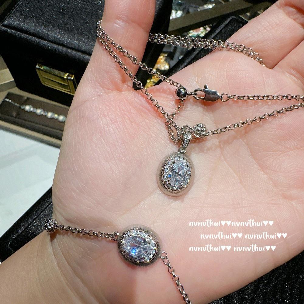 Austrian Court Vintage Pigeon Egg Gem Necklace Vintage Plated 18K Gold Egg Zircon Bracelet Set