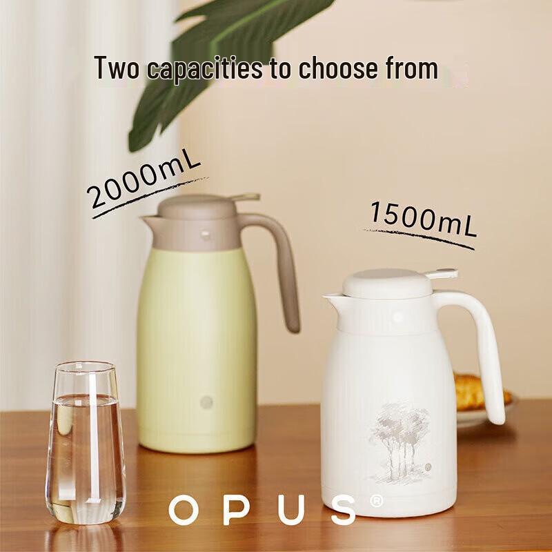 OPUS Large Capacity Stainless Steel Press-Type Thermos