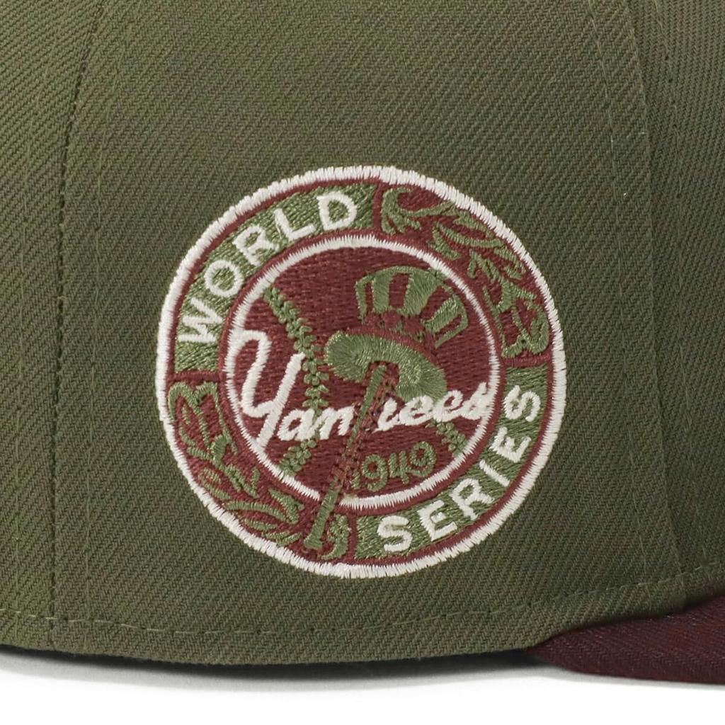 New Era newera cap 59FIFTY 14676983 NER35C7956 MLB New York Yankees NY New Olive Green SIDE PATCH 2-Tone UNDER VISOR ONSPOTZ exclusive Men's Women's