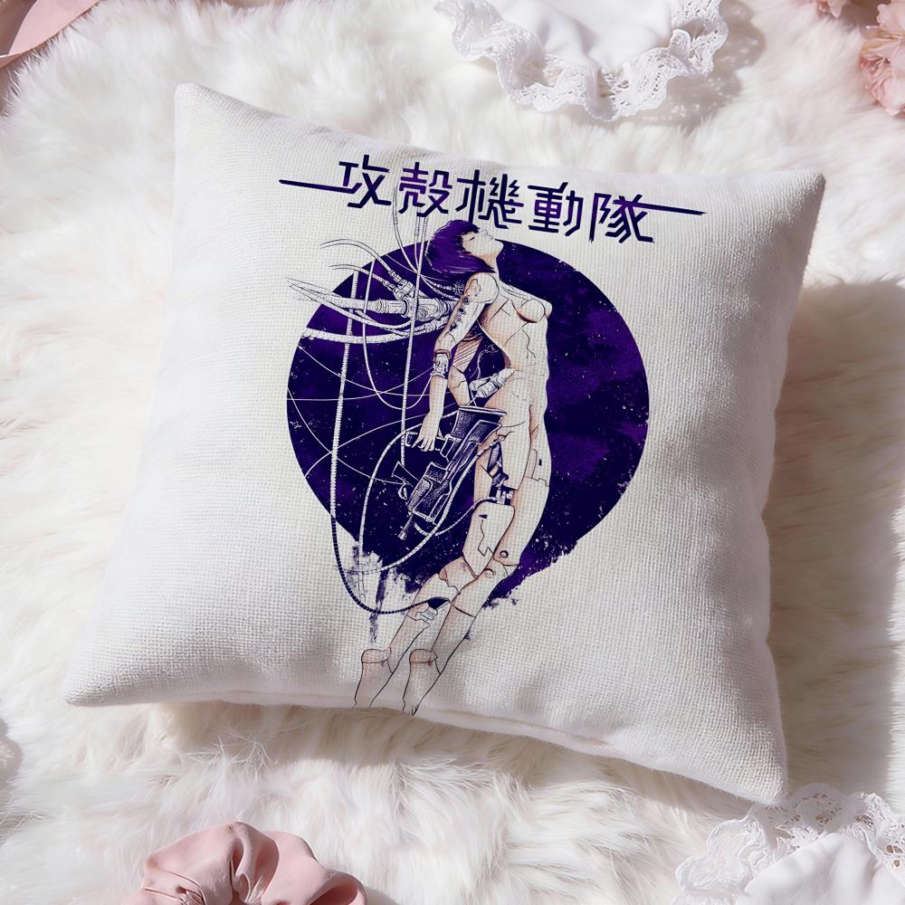 g-Ghost in the Shell Cushion Cover Premium Comfort Reversible Pillow Cove -Two in One Design for Any Room & Car Interior
