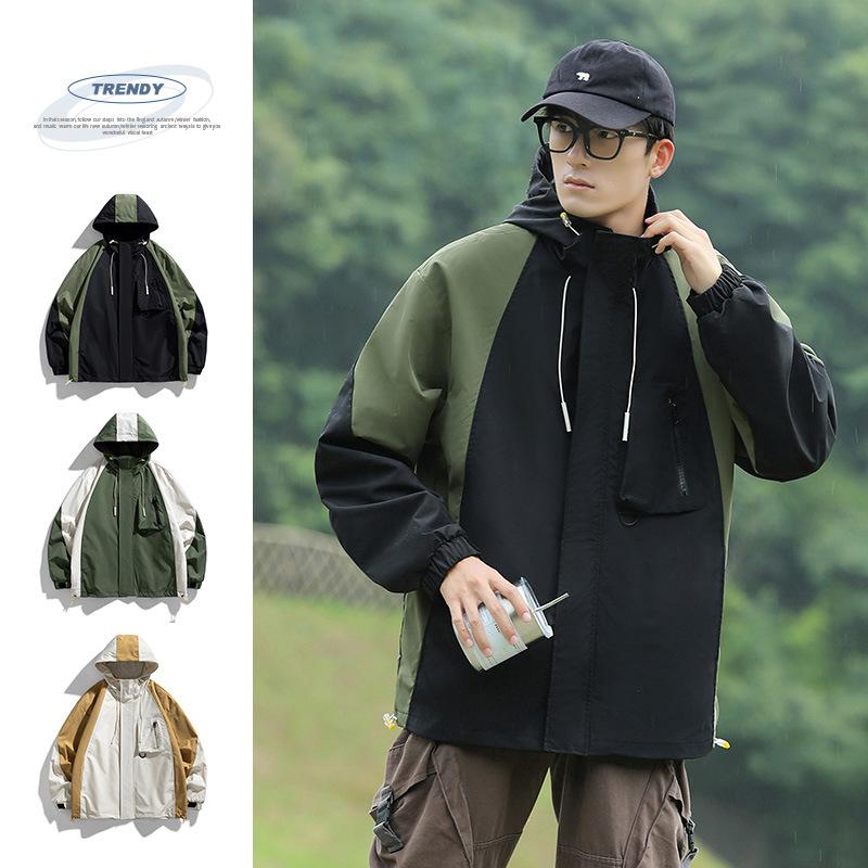New Assault Suit Men Women Outdoor Sports Hiking Jackets Windproof Waterproof Hooded Jacket Couple Contrast Color Coat