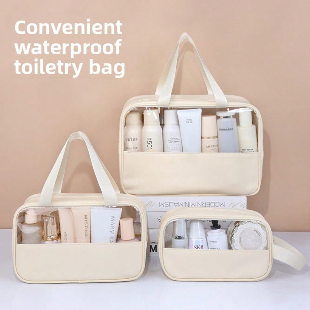 Large-capacity Cosmetic Bag Female Transparent New Portable High-value Cosmetic Storage Bag Waterproof Travel Bag Toilet Bag