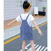 Girls Denim Overalls Dress Spring Summer New Strapless Jumpsuit Cute Casual Outfit