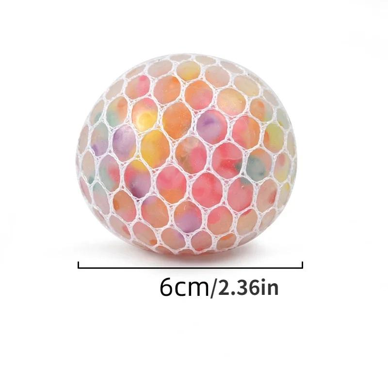 

1Piece Creative Latest Relaxation And Ventilation Grape Sphere Toys Tricolor Colorful Beads Grape Ball Pinch Le Toy Kids Fidget Toys