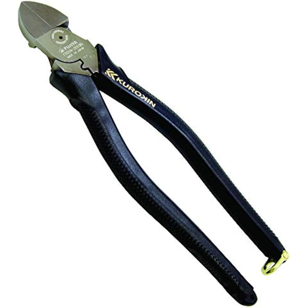 Fujiya (Fujiya) Electrician Meijin Eccentric Thin Blade Nipper 7700N-200BG 200mm Black Gold Eccen...