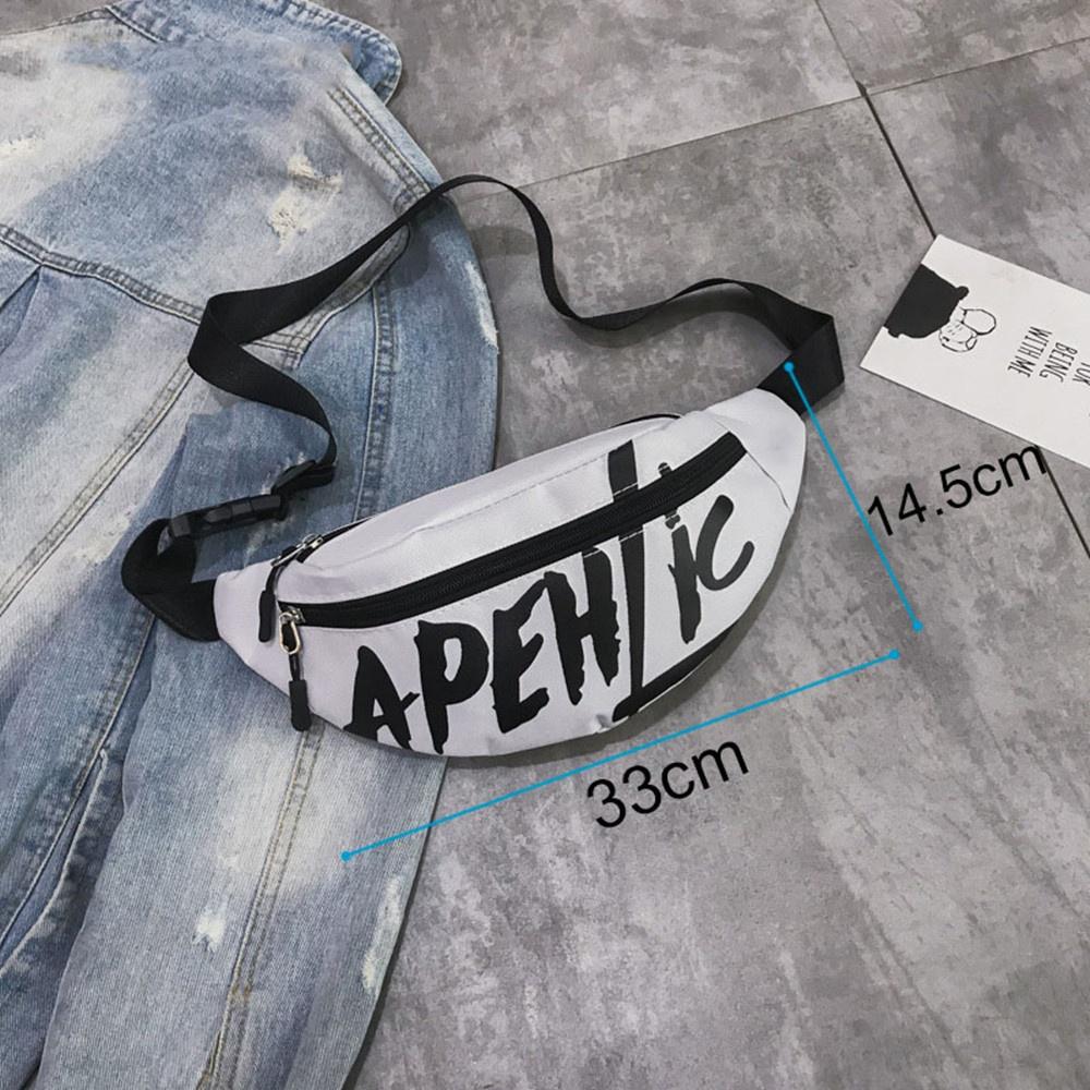 Women Waist Bag Letter Print Packs Travel Sling Chest Shoulder Bag Female Belt Hip Bag for Girl