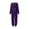 Halloween Printed Family Matching Hooded Long Sleeved Zippered Hooded  Jumpsuit Set