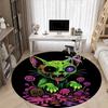 1pc Zombie Cat Office Round Area Rug, Under Office Chairs Bedroom Living Room Home Decor, Room Deco