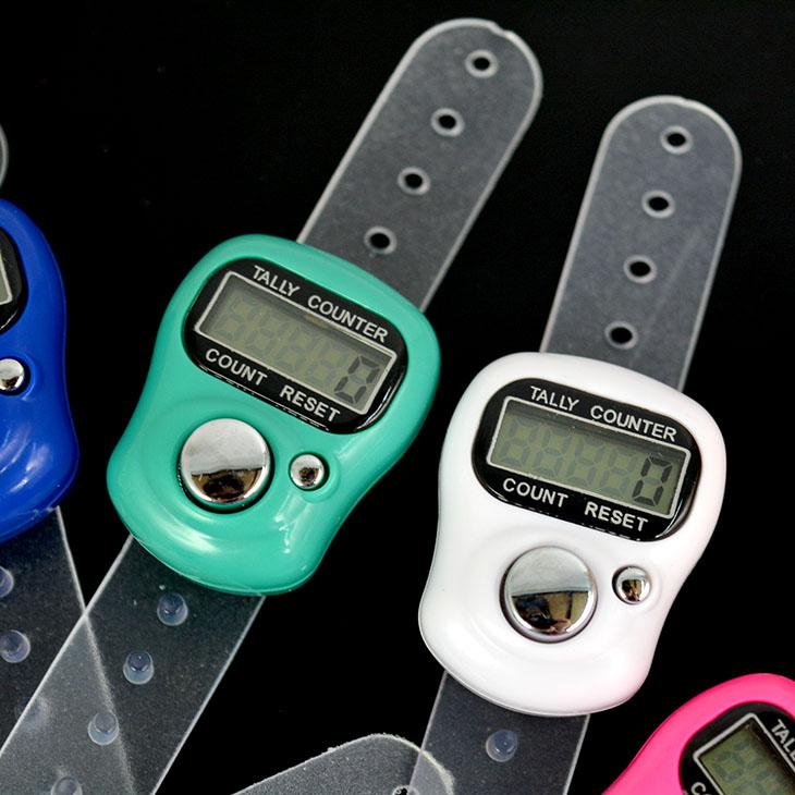 1Pcs Mini Digital Hand Ring Tally Counter LCD Screen Display Electronic Finger Counter W2F 1