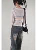 Trendy Korean Tassel Ripped Jeans: Washed, Punk Style, Straight-Leg, Draping Long Pants for Teenagers