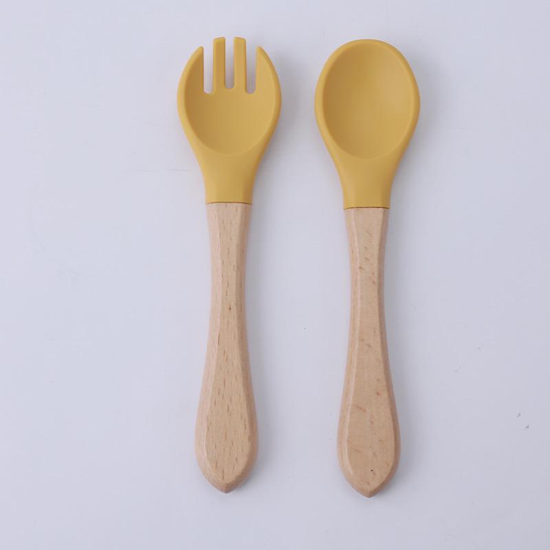 Children's Silicone Divided Plate Set: Food-Grade Tableware with Fork & Spoon for Babies and Toddlers