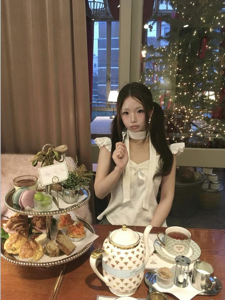 Angel Number 555 Sweet & Spicy V-Neck Lace Ribbon Top with Flutter Sleeves & Scarf