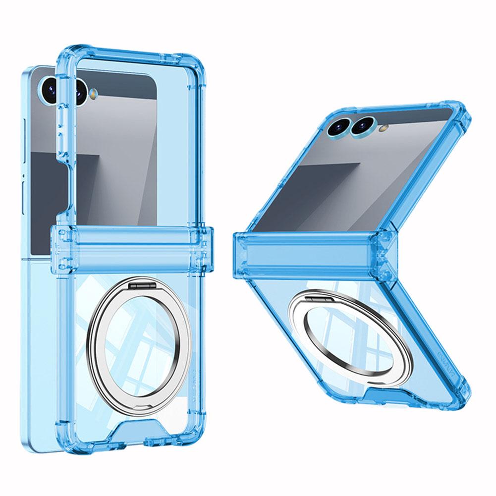 

Silicone Airbag Bumper Soft Case for Samsung Galaxy Z Flip 7 Case with Holder Hinge Cover For Galaxy Z Flip7