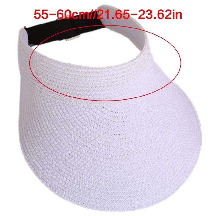 Adjustable Straw Edge Hat With Empty Top Sun Protection Lightweight Travel Hat For Hiking Running