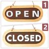 Rope Hanging Double Sided Door Sign Wooden Business Open Sign for Store Door Hanging Tag  Shop Use