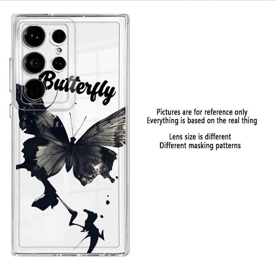 Case for Samsung Galaxy S26 S22 FE S21 S23 Ultra Note 20 Ultra 10 S25 Edge S24 S20 Plus Phone Cover Pretty Butterfly