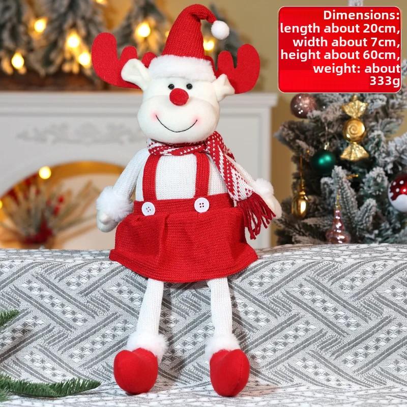 

Рождественская кукла, новый продукт, Санта-Клаус, снеговик, лось, кукла, украшение, длинная нога, кукла, детский рождественский подарок