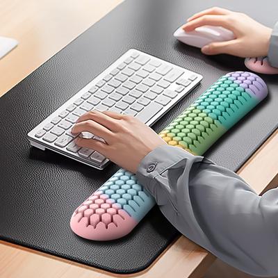 Silicone Wrist Rest Pad Set - Ergonomic Cooling Hand Guard for Keyboard & Mouse , Office Typing  Comfort for Men/Women