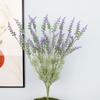 Simulated Lavender Plastic Pastoral Design Simulated Flower Branch Lavender for Home 12 Branches
