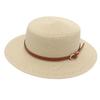 Straw Hat Female Sun Hat Belt Buckle Bucket Hat Flat Top Mother Hat Big Brim Cool Hat Seaside Beach Hat