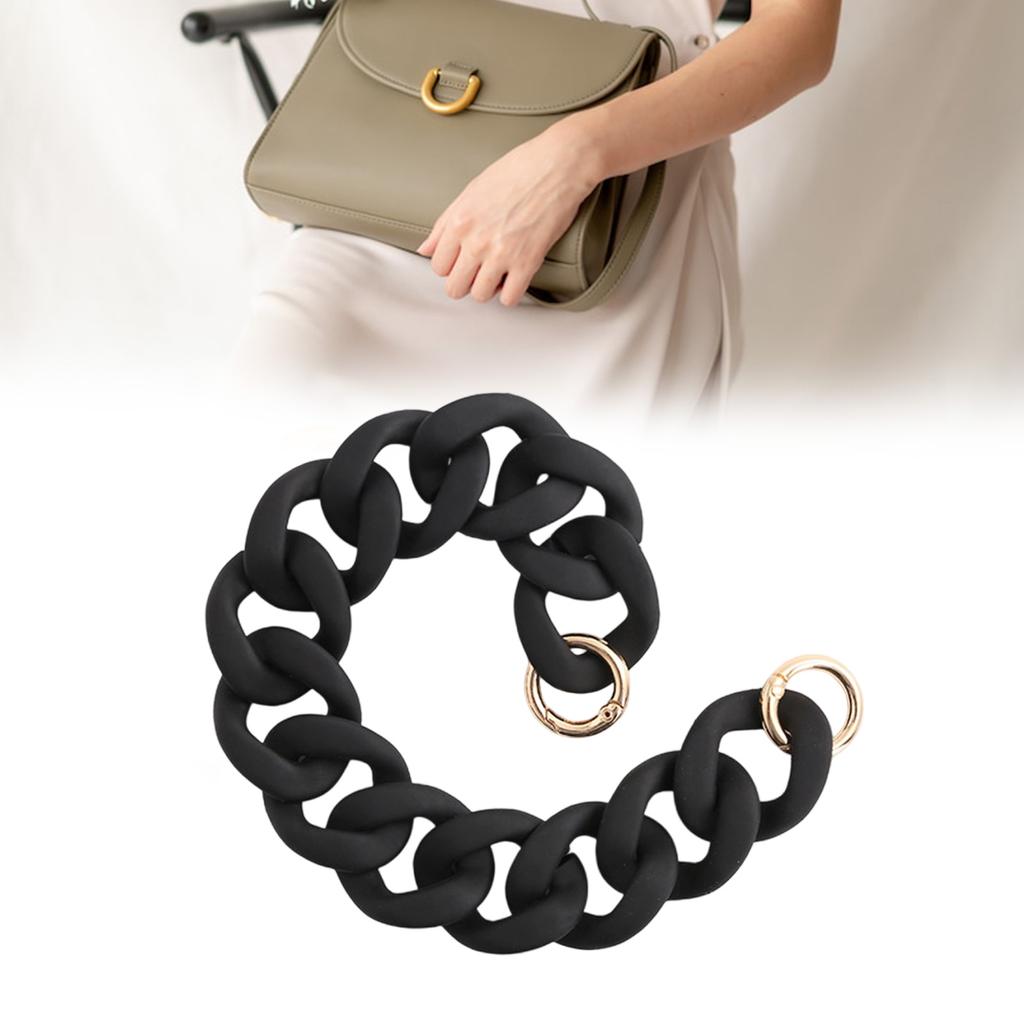 Chaîne de sac à main en acrylique Sangle de chaîne plate Sangles de sac à main en acrylique Remplacement à la mode Poignées de sac à main pour l'artisanat DIY