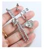 Non-Fading Asymmetrical Zircon Glass Stone Earrings: Fashionable & Versatile European/American Style