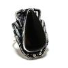 Black Onyx Gemstone Handmade 925 Sterling Silver Jewelry Ring Size 8.5 SU-7146