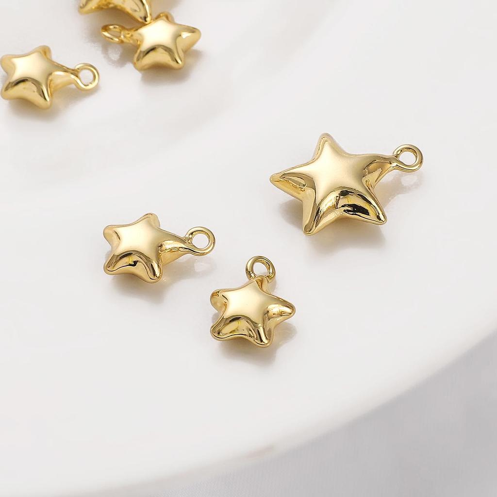 1pc Copper Star Charm Pendant for Bracelet Necklace Earring DIY Jewelry Making Findings