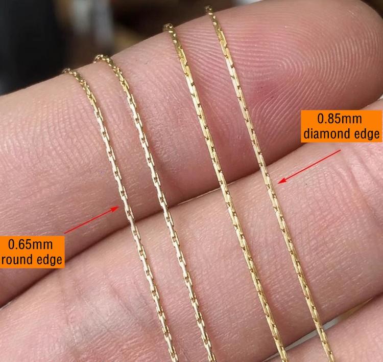 14K Gold Filled Beading Chain Footage Jewelry Snake Chain Making Bracelet Necklace