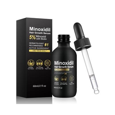 Sérum pro růst vlasů s 5% Minoxidilem a Biotinem, 60 ml Léčba pro obnovu růstu vlasů při vypadávání a řídnutí vlasů