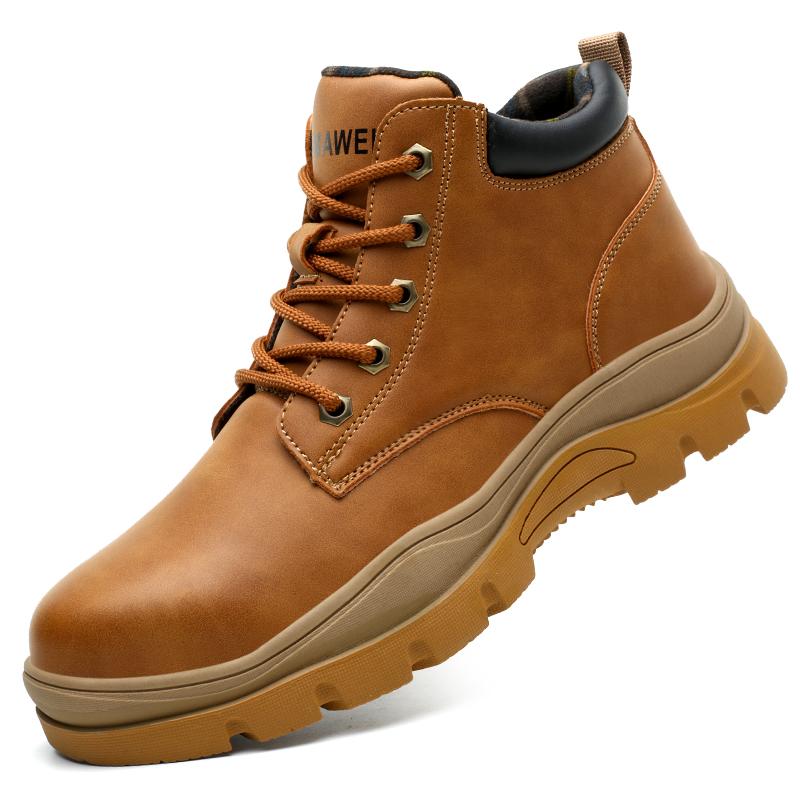 Steel Toe Safety Boots for Men Anti-Slip Waterproof Work Shoes With Ankle Support for Construction Sites Anti-smash Boots 41 7520₽