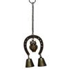 Lucky Horseshoe Wind Chime With Owl And Butterfly Hanging Chain Rustic Boho Style For Home And Garden Table Decor Gift For Women