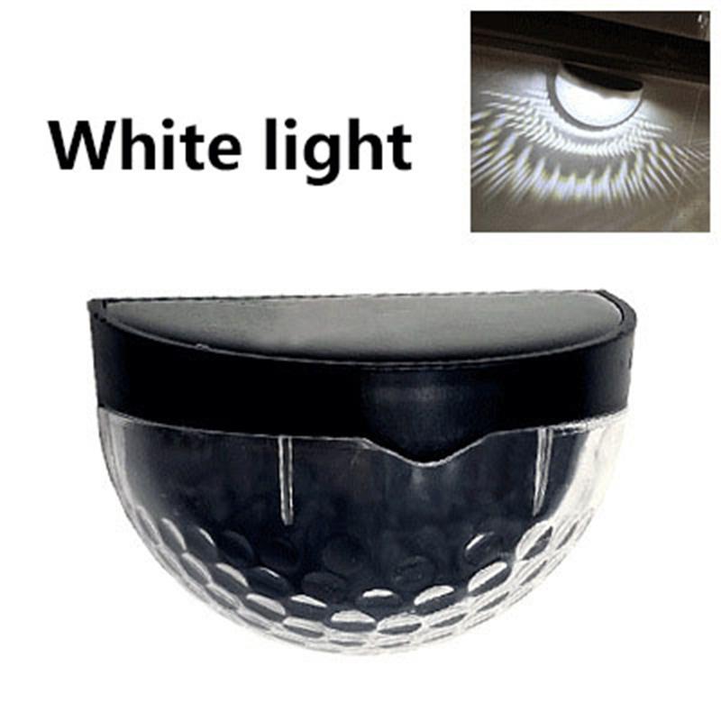 Solar-Powered Half-Circle Fence Lights Outdoor Wall Sconces Ambient Lighting Home Stair Lights Pillar Lights Outdoor Night Lights