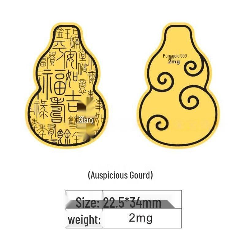 2mg Pure Gold Beckoning Cat Phone Sticker - Good Luck Gift