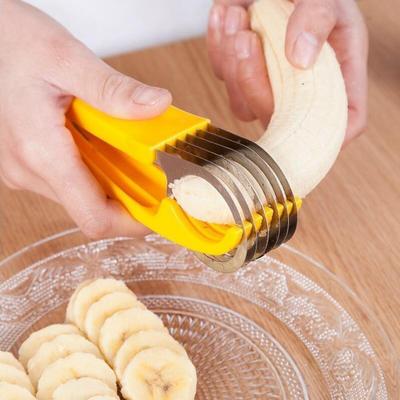 1pc Banana Slicer, Ham Sausage Fruit Slicer, Creative Ring Cutter For Kitchen Salad Platters, And Fruit Slicer
