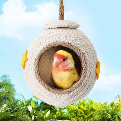 Bird Supplies Wear-resistant Coconut Husk Bird Cages Comfortable Bite Resistant Squirrel Bed Hanging Mini Bird House Nest Stand