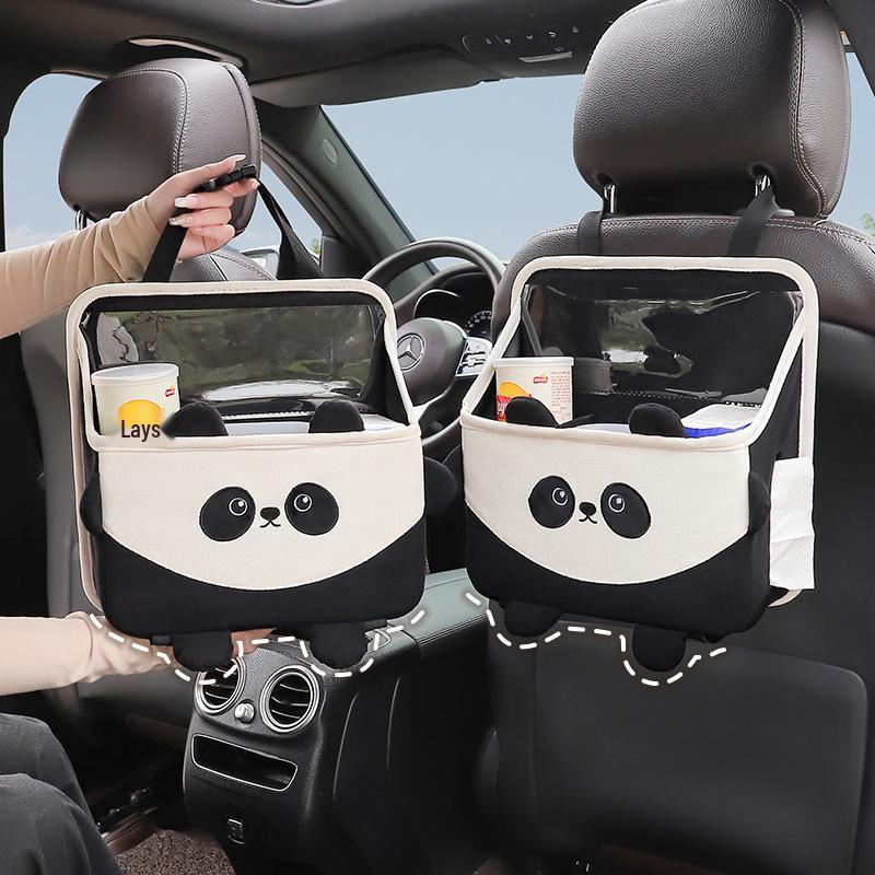 Cartoon Car Seat Back Organizer: Multifunctional Storage Container