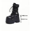 Fashion 13.5CM,17CM Women Punk Boots Autumn Platform Outdoor Leather Sneakers Chunky Motorcycle Boots Nightclub Party Cosplay Shoes