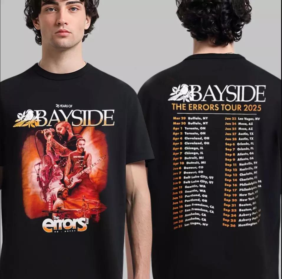 

Bayside The Errors Tour 2025 T-shirt, size S-5XL L