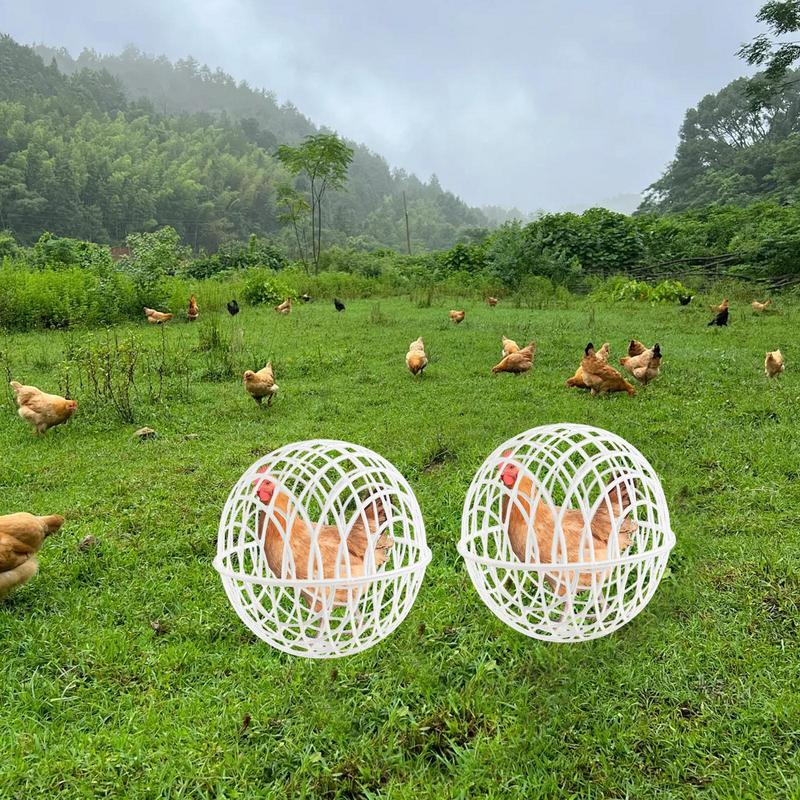 3Pieces Set Safety Spherical Pet Chicken Cage Chicken Rolling Ball Shaped Chicken Hamster Ball Cage Cut Rolling Protective Cages