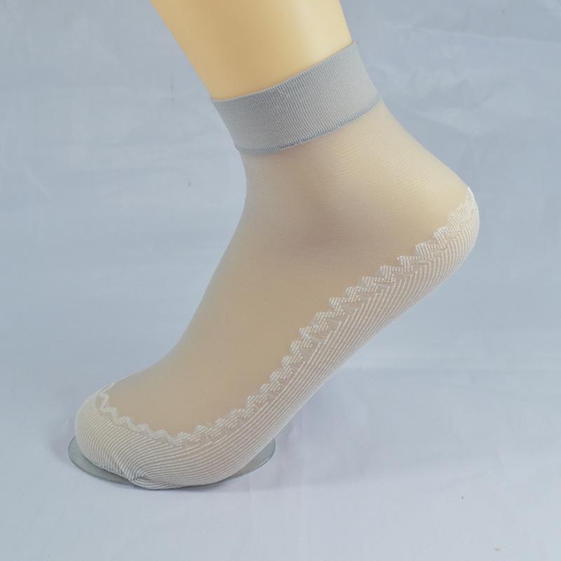 Chaussettes résille en velours respirant pour femmes avec semelle en coton anti-accrochage