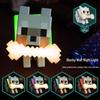 MC Minecraft Wolf Night Light for Kids - Dog Desk Lamp & Tap Light Gift
