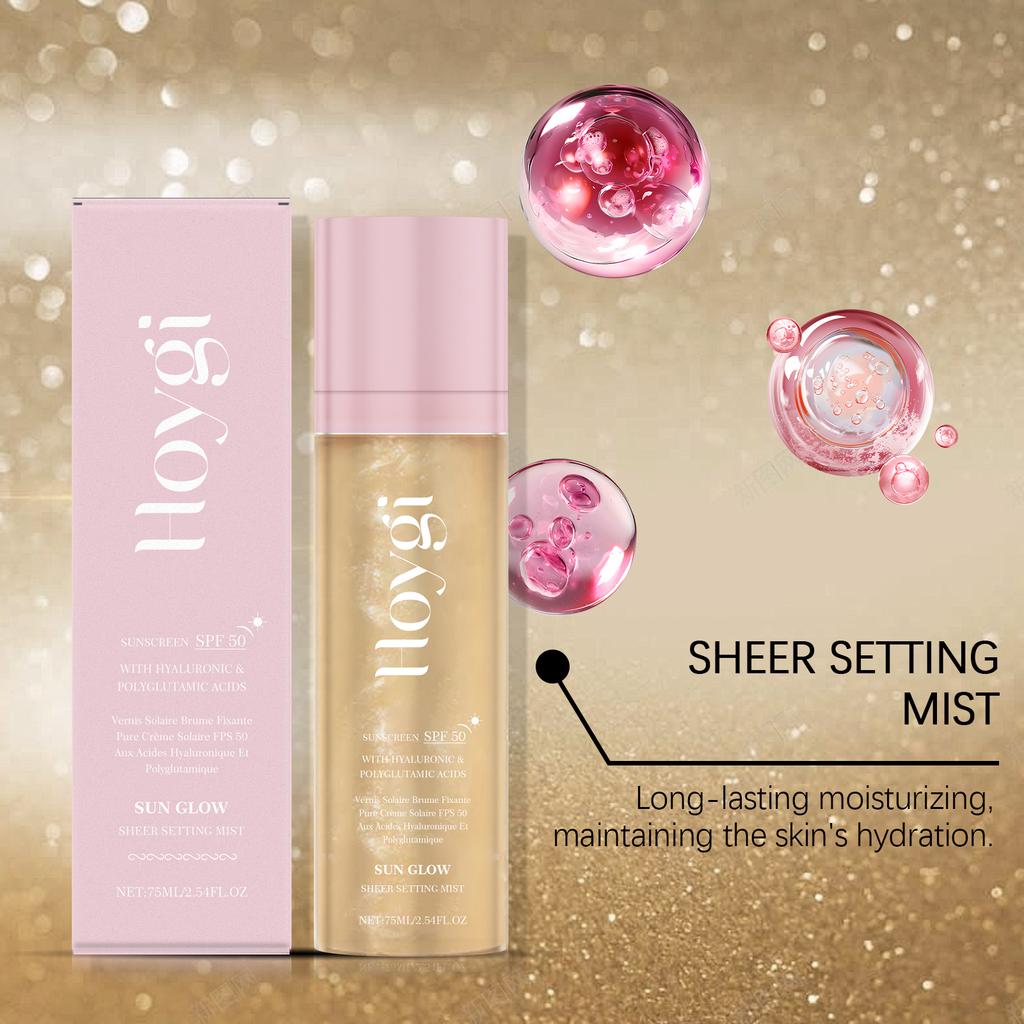 Hoygi Spf 50 Setting Spray Oil Control Long Lasting Matte Natural Non Greasy Waterproof Fast Film Formation Fixer Makeup Spray