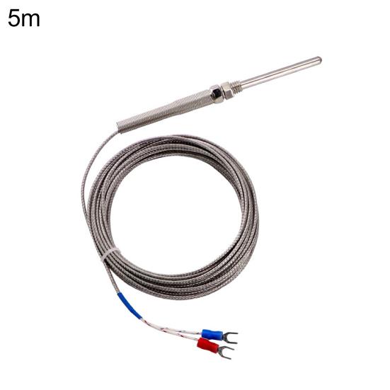 1/2/3/4/5m 50mm Probe K-Type Thermocouple Temperature Sensor Meter M8 Thread