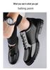Men's Cross-Border Formal Leather Shoes, Lace-Up Cowhide, Thick Sole, Large Size, Casual Spring/Autumn Footwear