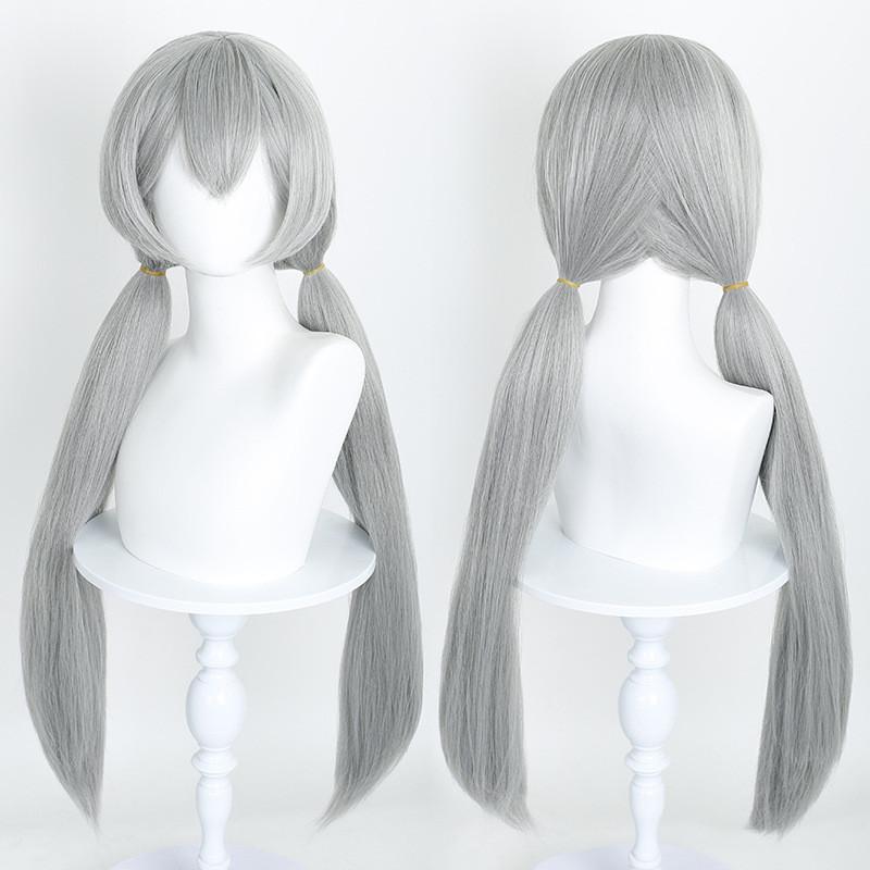 Zootopia Judy Hopps Cosplay Wig With Silver Twisted Buns For Women