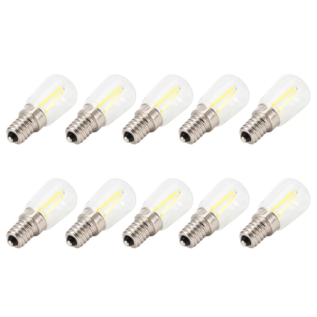 10Pcs E14 Long Filament Mini LED High Brightness Light Bulbs 1.5W AC230V