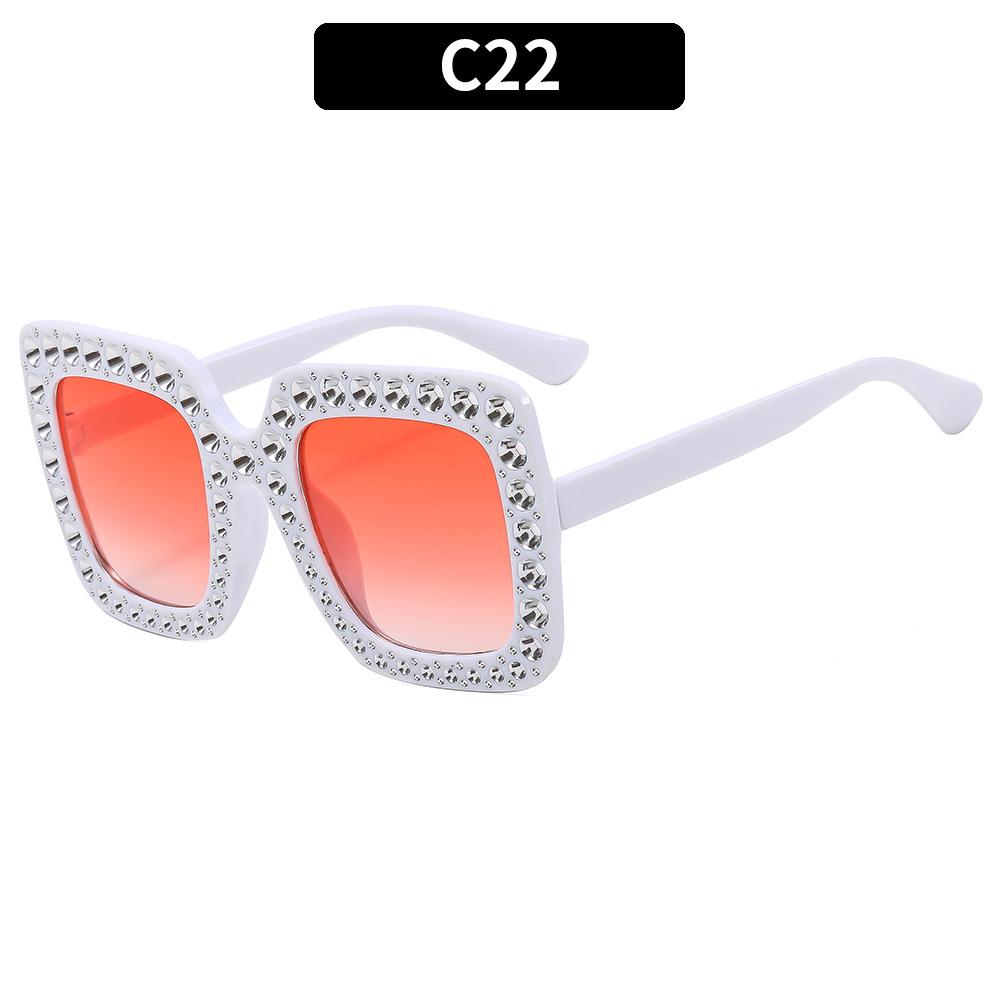 fashion classic gypsy big frame sunglasses personalized versatile street shot diamond-encrusted sunglasses popular women's glasses
