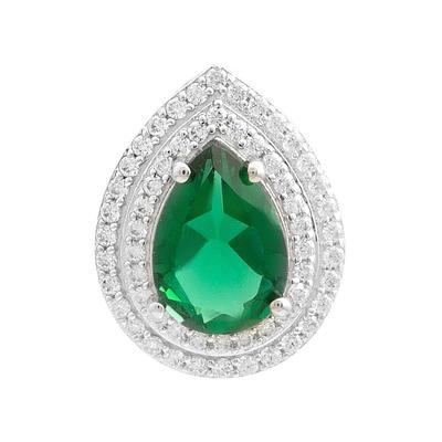 Silver Pendant with Nano Emerald 2.238ct (2197324)